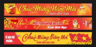 Băng rôn chúc mừng năm mới, Tết 2026 0011 CDR