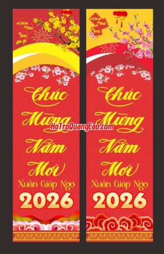 Phướn chúc mừng năm mới, Tết 2026 0001 CDR