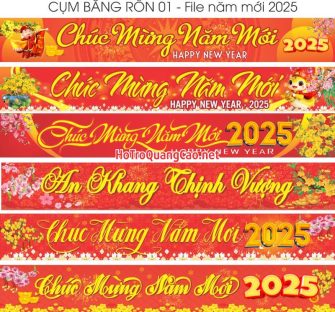 Băng rôn chúc mừng năm mới Tết 0016