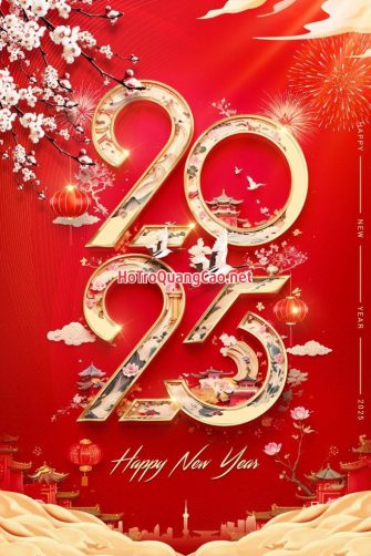 Phông nền, banner chúc mừng năm mới Tết 2025 0006