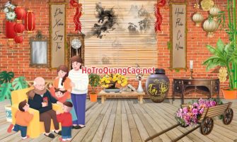 Tiểu cảnh, phông nền, backdrop chụp ảnh tết, chúc mừng năm mới 0023