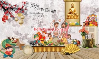 Tiểu cảnh, phông nền, backdrop chụp ảnh tết, chúc mừng năm mới 0031