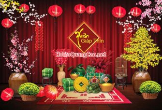 Tiểu cảnh, phông nền, backdrop chụp ảnh tết, chúc mừng năm mới 0037