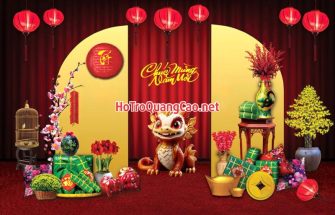 Tiểu cảnh, phông nền, backdrop chụp ảnh tết, chúc mừng năm mới 0038