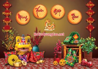 Tiểu cảnh, phông nền, backdrop chụp ảnh tết, chúc mừng năm mới 0042