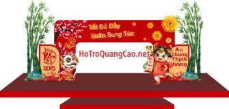 Tiểu cảnh, phông nền, backdrop chụp ảnh tết, chúc mừng năm mới 0055