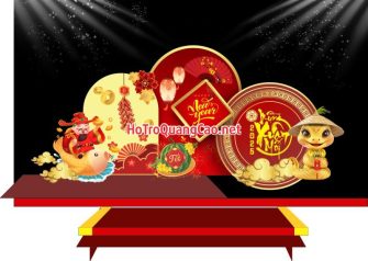Tiểu cảnh, phông nền, backdrop chụp ảnh tết, chúc mừng năm mới 0058