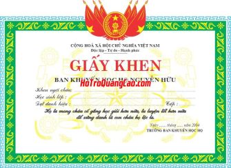 Mẫu Giấy Khen Thưởng 000294.cdr