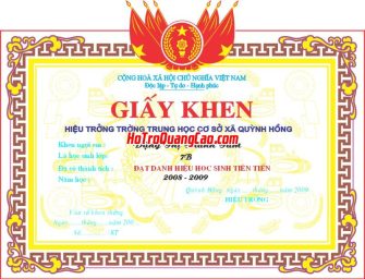 Mẫu Giấy Khen Thưởng 000298.cdr